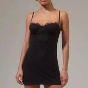 Urban Outfitters Black Lace Mini Dress (Size S)